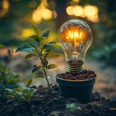 illuminated-bulb-outdoors-stockcake