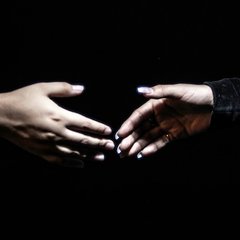 Two hands ready to shake